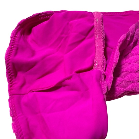 GOOD AMERICAN NWOT HAWAIIAN PINK JACQUARD BIKINI TOP SIZE 2 - M - Picture 6 of 7